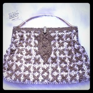 'Mother Of Pearl' Antique Beaded Handbag
